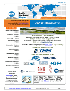 JULY 2013 NEWSLETTER  Annual Golf Tournament!