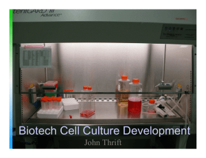 Biotech Cell Culture Development John Thrift