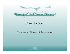 Dare to Soar Creating a Climate of  Innovation