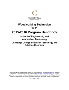 2015-2016 Program Handbook  Woodworking Technician (0054)