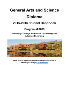 General Arts and Science Diploma 2015-2016 Student Handbook Program # 0089