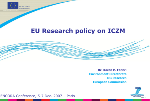 EU Research policy on ICZM