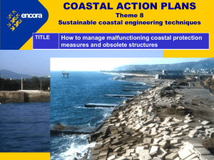 COASTAL ACTION PLANS Theme 8 Sustainable coastal engineering techniques