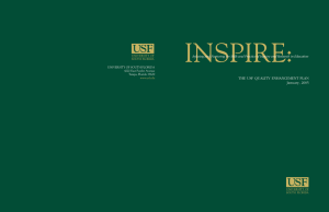 INSPIRE: THE USF QUALITY ENHANCEMENT PLAN January, 2005