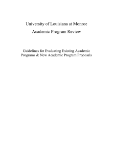 University of Louisiana at Monroe Academic Program Review