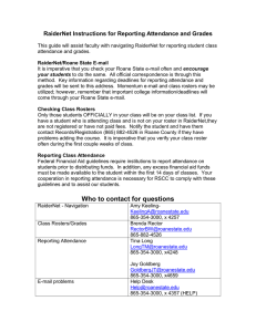 RaiderNet Instructions for Reporting Attendance and Grades