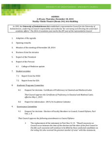 AGENDA 2:30	p.m.	Thursday,	December	18,	2014 Neatby‐Timlin	Theatre	(Room	241)	Arts	Building