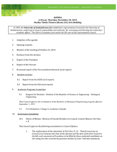 AGENDA 2:30	p.m.	Thursday,	November	20,	2014 Neatby‐Timlin	Theatre	(Room	241)	Arts	Building