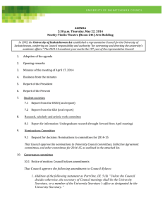 AGENDA 2:30	p.m.	Thursday,	May	22,	2014 Neatby‐Timlin	Theatre	(Room	241)	Arts	Building