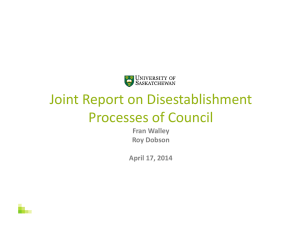 Joint Report on Disestablishment  Processes of Council Fran Walley Roy Dobson