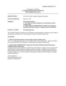 AGENDA ITEM NO:  9.2 ACADEMIC PROGRAMS COMMITTEE FOR INFORMATION ONLY