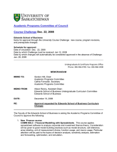 Academic Programs Committee of Council Course Challenge  Dec. 22, 2008