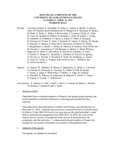 Present: Vera Pezer (chair), J. Alexander, H. Allyn, L. Ashley, E.... Jones, M. Beazely, Keith Hamilton (for R. Bhargava), E. Bourassa,...