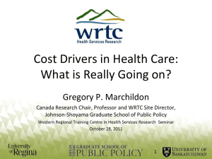 Cost Drivers in Health Care: What is Really Going on?