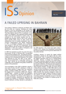 S I Opinion A FAILED UPRISING IN BAHRAIN
