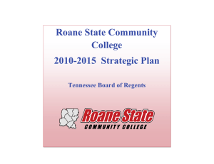 Roane State Community College 2010-2015  Strategic Plan