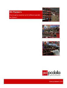 Wir Packen’s www.pcdatainc.com Pick-to-Light an essential tool for fulfillment specialist