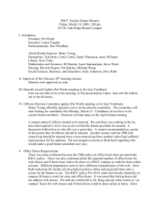 RSCC Faculty Senate Minutes Friday, March 19, 2009, 2:00 pm