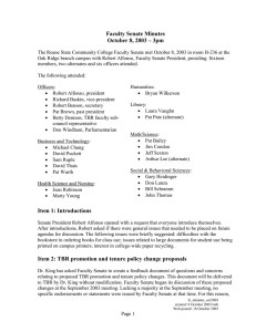 Faculty Senate Minutes October 8, 2003 – 3pm