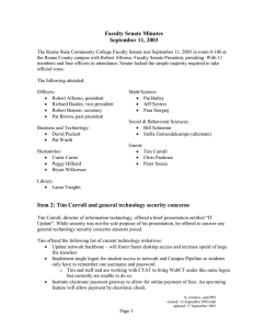 Faculty Senate Minutes September 11, 2003