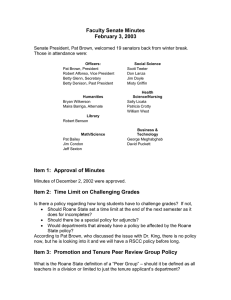 Faculty Senate Minutes February 3, 2003