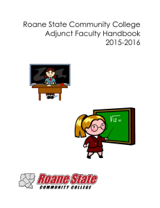 Roane State Community College Adjunct Faculty Handbook 2015-2016