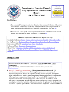 Department of Homeland Security Daily Open Source Infrastructure Report for 31 March 2006