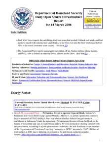 Department of Homeland Security Daily Open Source Infrastructure Report for 14 March 2006