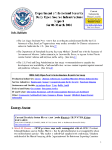 Department of Homeland Security Daily Open Source Infrastructure Report for 06 March 2006