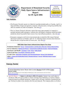 Department of Homeland Security Daily Open Source Infrastructure Report for 05 April 2006