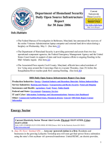 Department of Homeland Security Daily Open Source Infrastructure Report for 30 June 2006