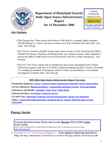 Department of Homeland Security Daily Open Source Infrastructure Report for 14 December 2006