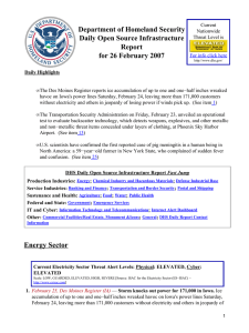 Department of Homeland Security Daily Open Source Infrastructure Report for 26 February 2007