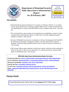 Department of Homeland Security Daily Open Source Infrastructure Report for 20 February 2007