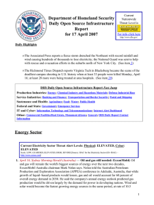 Department of Homeland Security Daily Open Source Infrastructure Report for 17 April 2007