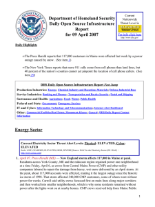 Department of Homeland Security Daily Open Source Infrastructure Report for 09 April 2007