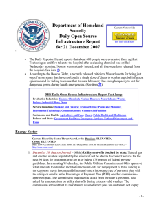 Department of Homeland  Security Daily Open Source