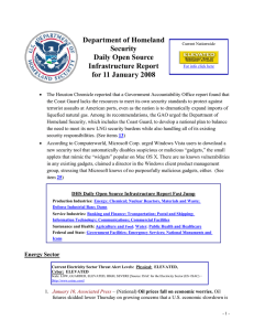 Department of Homeland  Security Daily Open Source