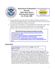 Department of Homeland Security Daily Open Source Infrastructure Report