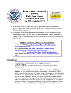 Department of Homeland  Security Daily Open Source