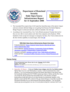 Department of Homeland  Security Daily Open Source