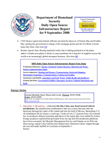 Department of Homeland Security Daily Open Source Infrastructure Report