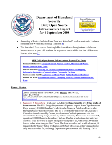 Department of Homeland Security Daily Open Source Infrastructure Report