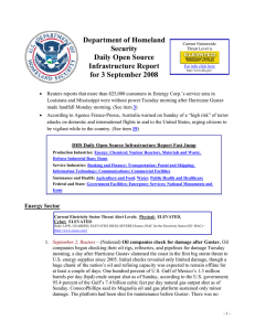 Department of Homeland Security Daily Open Source Infrastructure Report