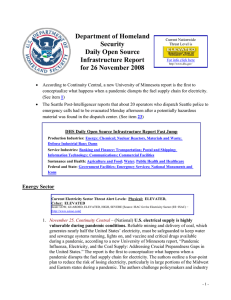 Department of Homeland  Security Daily Open Source