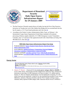 Department of Homeland  Security Daily Open Source