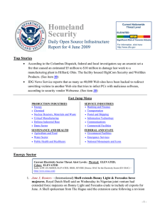 Homeland Security Daily Open Source Infrastructure Report for 4 June 2009