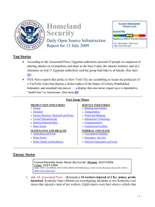 Homeland Security Daily Open Source Infrastructure Report for 13 July 2009