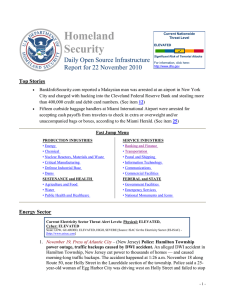 Homeland Security Daily Open Source Infrastructure Report for 22 November 2010