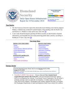 Homeland Security Daily Open Source Infrastructure Report for 10 November 2010